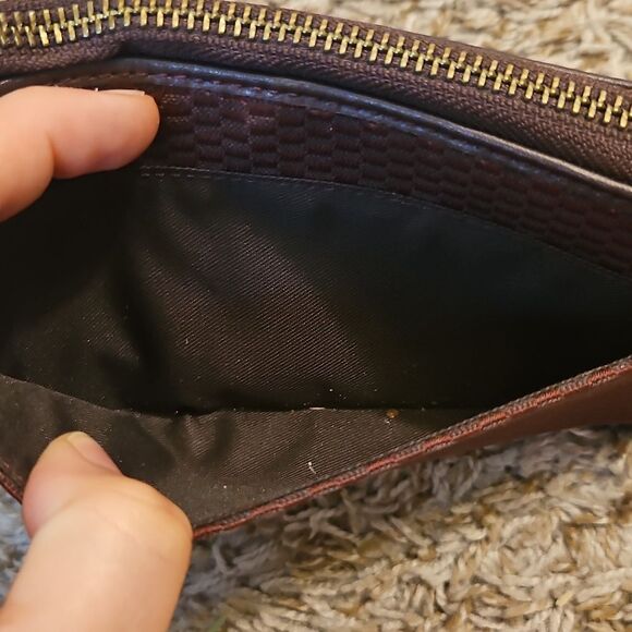Coach Maroon Signature Zip-Around Wallet - Picture 5 of 7
